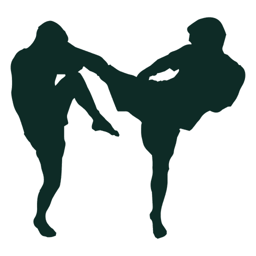 Kickboxing hoher Kickblock PNG-Design