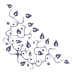 Leaves diluted left down PNG Design Transparent PNG