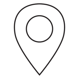 Icono de trazo de pin de ubicación