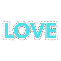Love inner glow  Dashed strokes PNG Design
