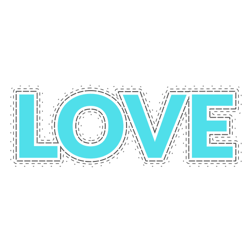 Love inner glow  Dashed strokes PNG Design