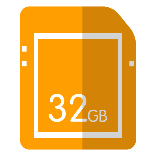 Memory card 32gb storage orange Transparent PNG Memory card 32gb storage orange Transparent PNG