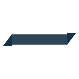 Origami ribbon navy blue label PNG Design