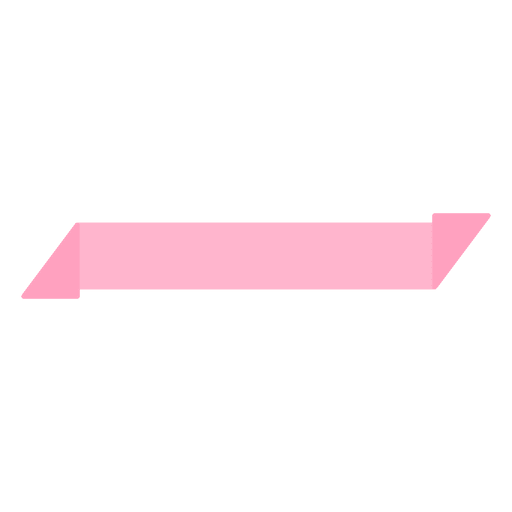 Origami ribbon pink label PNG Design