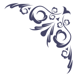 Ornamentl remolino esquina Diseño PNG