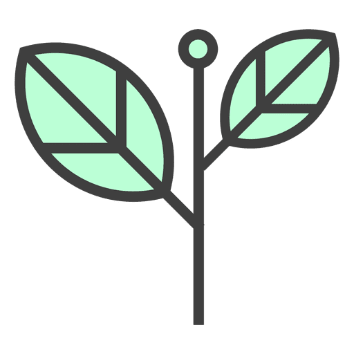 Blasse Blätter blühen PNG-Design
