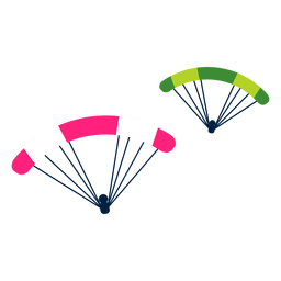 Atmósfera de salto en paracaídas Diseño PNG