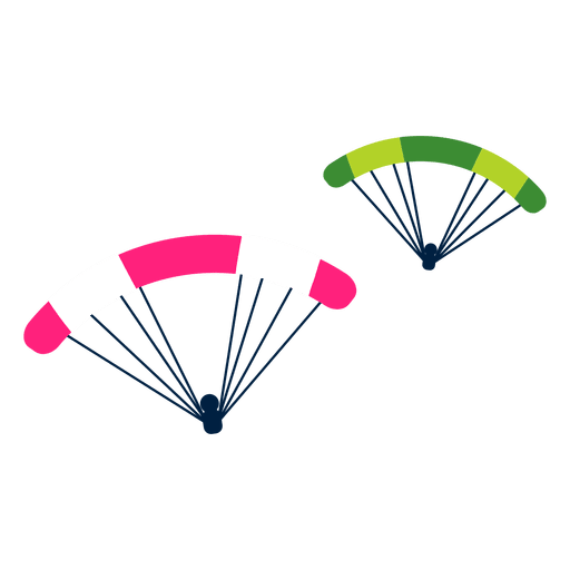 Atmósfera de salto en paracaídas Diseño PNG