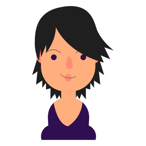 Download Purple eyes short hair cleavage - Transparent PNG & SVG ...