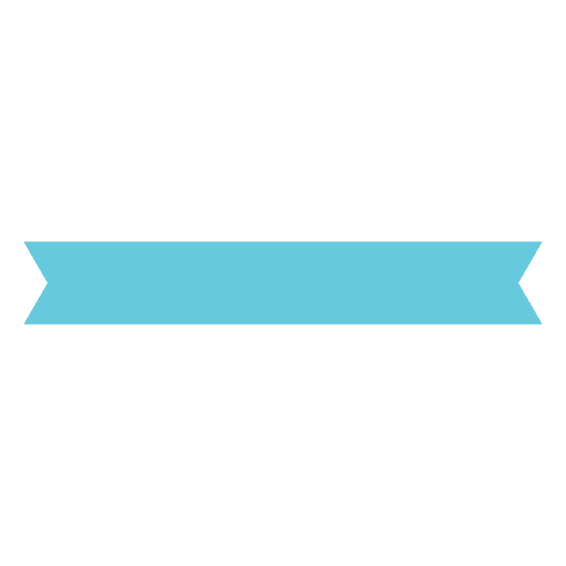 Retro ribbon sky blue label PNG Design