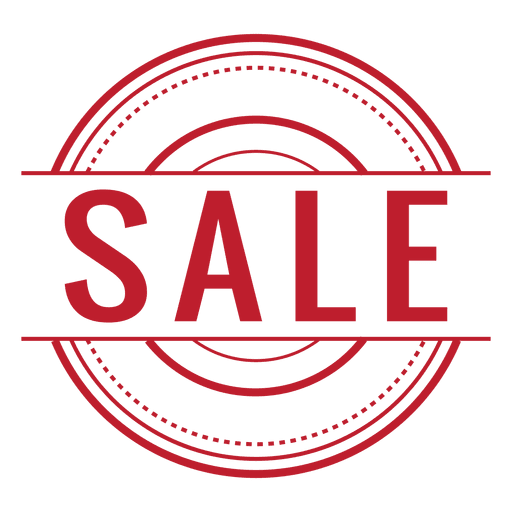 Sale red rounded PNG Design