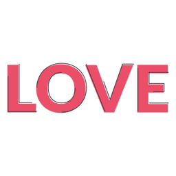 Sans serif amor rosa geométrico Desenho PNG