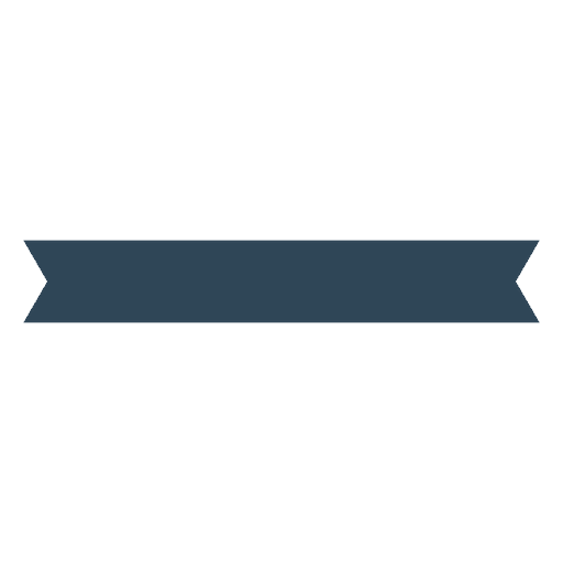 Simple ribbon navy blue label PNG Design