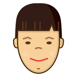 Flequillo recto de nariz chata Diseño PNG