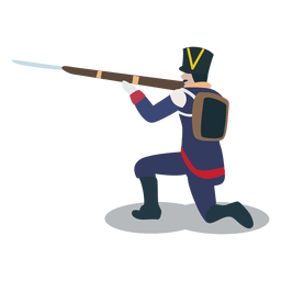 Soldat Argentinien Konföderation Pistole Bajonett PNG-Design