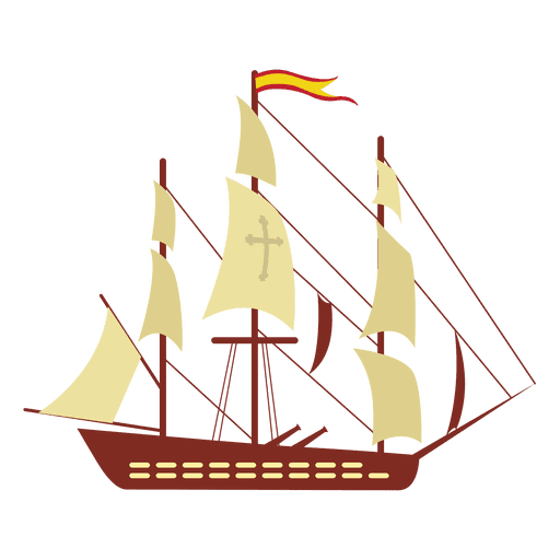 Spain warship sails wind drive - Transparent PNG & SVG vector file