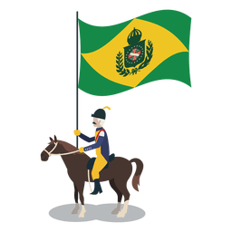 Abanderado oficial del imperio de brasil Diseño PNG