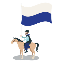 Abanderado partido nacional Jinete Diseño PNG