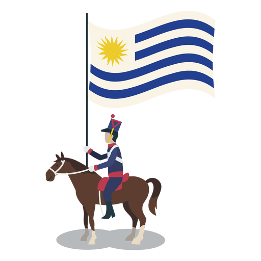 Abanderado oficial de uruguay Diseño PNG