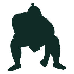 Sumo wrestling heavyweight hand down PNG Design