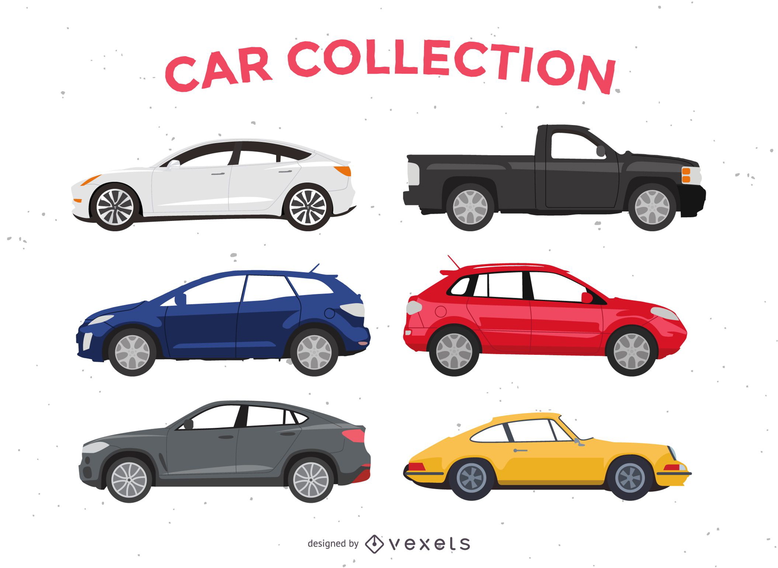 Flat car illustration pack