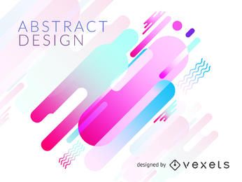 Fundo de formas abstratas em tons pastel