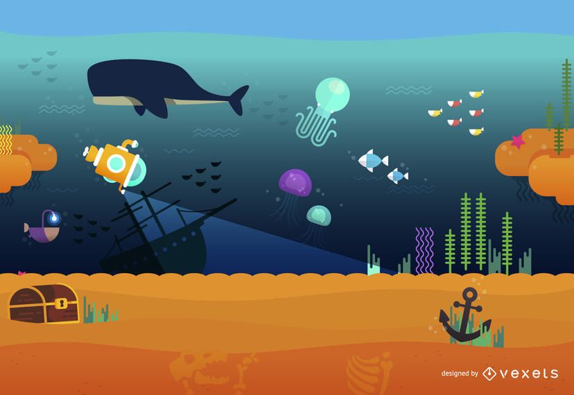 Underwater sea landscape Underwater sea landscape