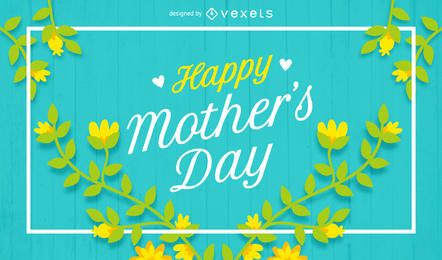 Feliz dia das mães ilustração com flores