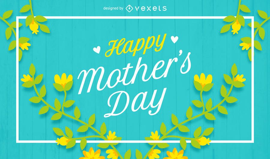 Happy Mother's Day poster with flowers Happy Mother's Day poster with flowers