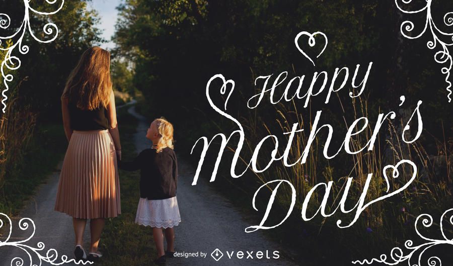 Mother's Day image with typography and frame Mother's Day image with typography and frame