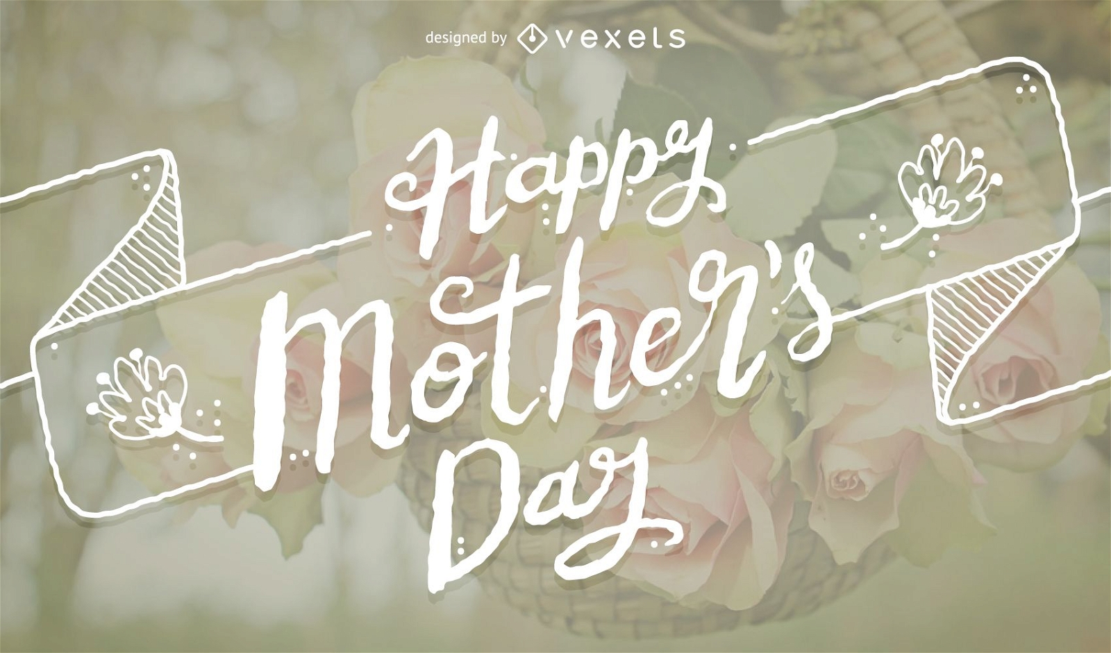 Cartão de tipografia feliz dia das mães