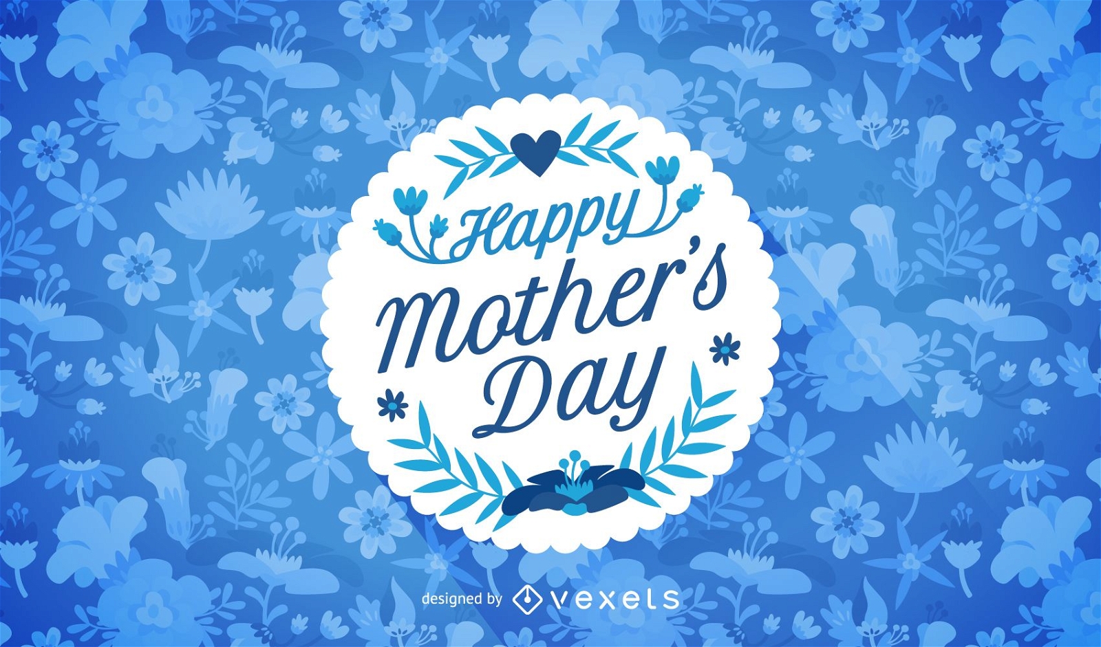 Download Happy Mother's Day design with badge - Vector download