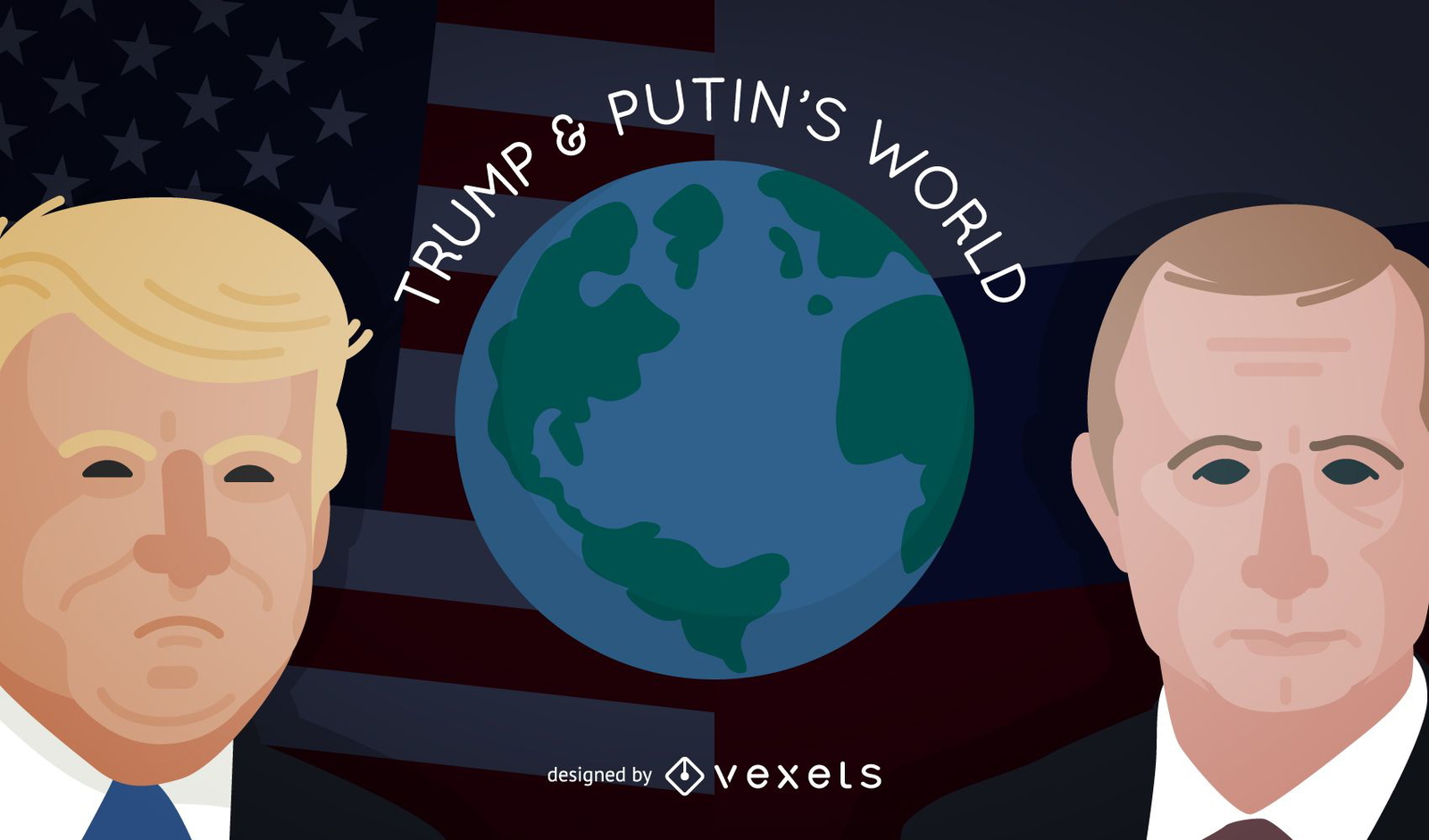 Trump e Putin no mundo