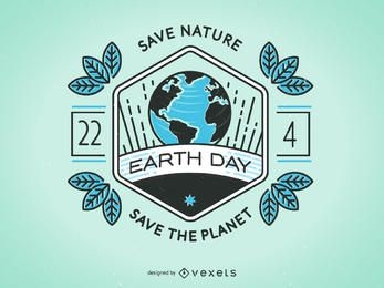 Earth Day badge design