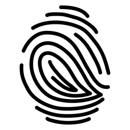 Impressão digital minimalista humana Desenho PNG
