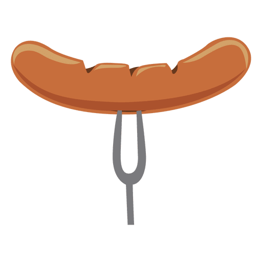 Sausage fork illustration PNG Design