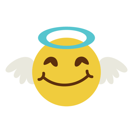 Emoticon de cara de ángel sonriente 6 Diseño PNG