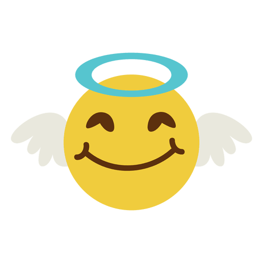 Emoticon de cara de ?ngel sonriente 6 Diseño PNG