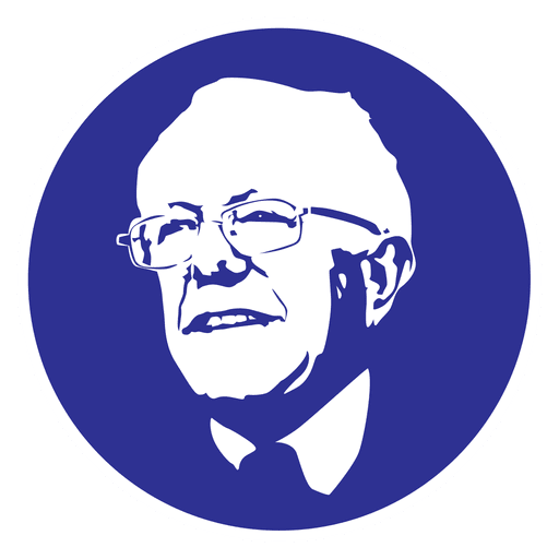 Bernie Sanders Schablone PNG-Design