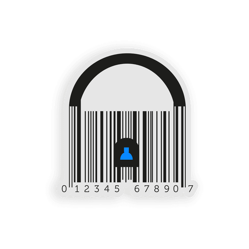 Business blue codebar padlock Transparent PNG Business blue codebar padlock Transparent PNG
