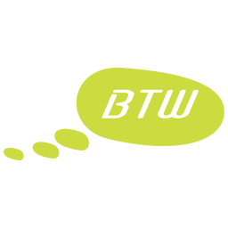Cartoon btw speech bubble PNG Design