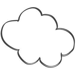 Komische Rede Gekritzelwolke der Karikatur PNG-Design