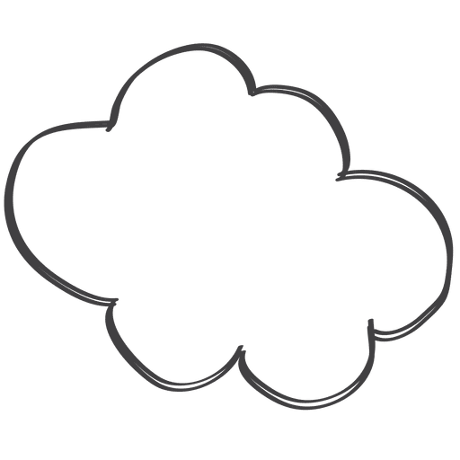 Cartoon comic speech doodle cloud PNG Design