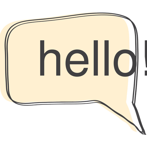 Hello Speech Bubble PNG Design