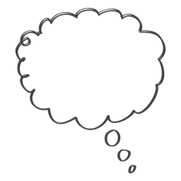 Ícone de doodle de discurso em quadrinhos de desenho animado Desenho PNG