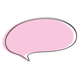 Doodle de discurso cómico de dibujos animados rosa Diseño PNG
