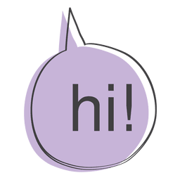 Desenhos animados oi bolha do discurso Desenho PNG