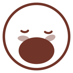 Emoticon de sueño profundo de dibujos animados Diseño PNG