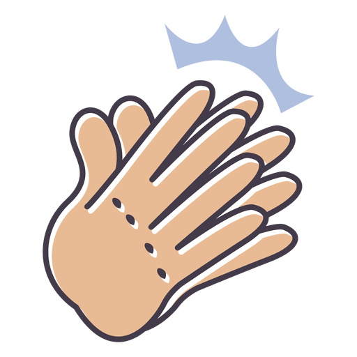 Hand klatschen PNG-Design