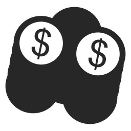 Pila de monedas de dólar Diseño PNG